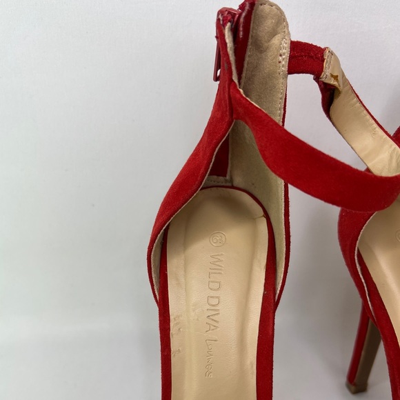Red Suede Heels - Picture 7 of 8